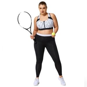 Yvette Black Power Adjustable Running Bra Size 34D